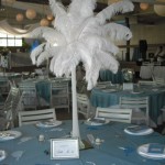 Fluffy feather centerpiece.