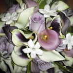 "Shades of Purple" bouquet featuring the Picasso Calla Lily