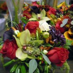 Colorful garden centerpieces.
