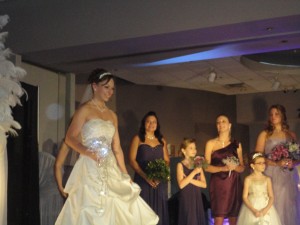 Crystal bridal bouquet with LED lighting.