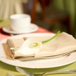 A flower at each place setting is a great gift for guests.