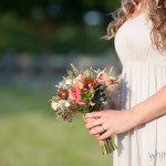 A profile shot of the bridal bouquet.