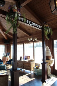 This naturalistic trellis is a great backdrop for a wedding ceremony.