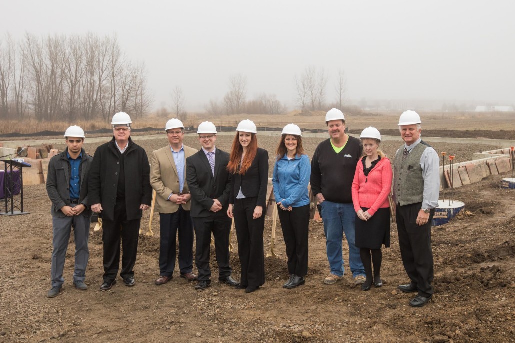 Erin with the building team. McClellan Blakemore Architects, Oehlberg Construction, Alpine Bank and Legacy Designs.