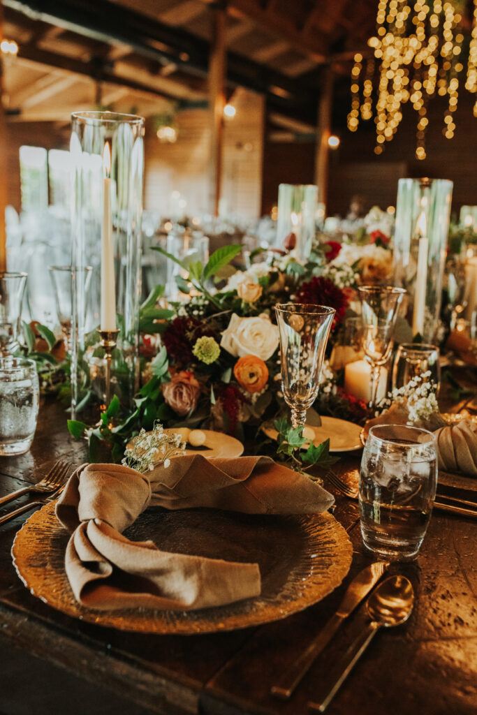 Wedding table decor and centerpieces