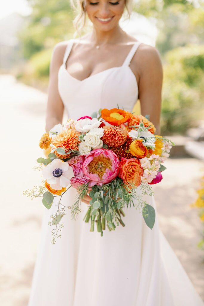 colorful bridal bouquet