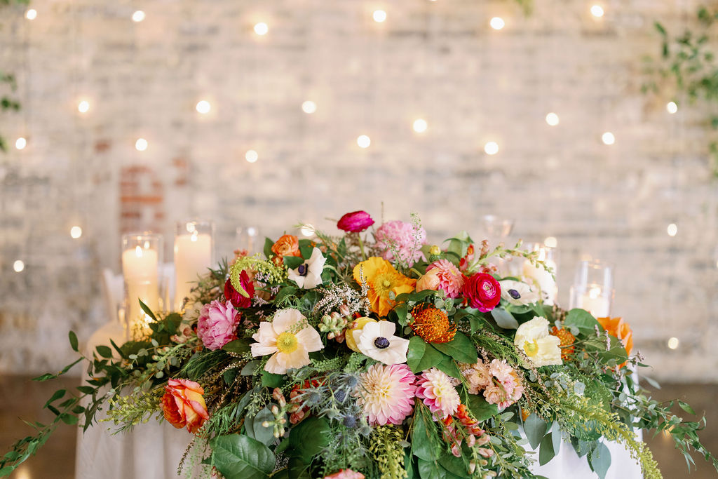 sweetheart table florals