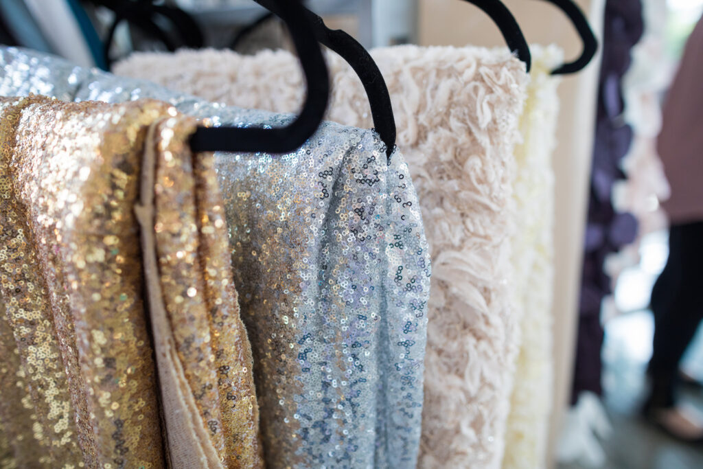 sparkly and lace linens